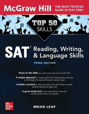 Book cover for Top 50 SAT Reading, Writing, and Language Skills, Third Edition