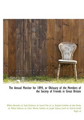 Book cover for The Annual Monitor for 1894, or Obituary of the Members of the Society of Friends in Great Britain