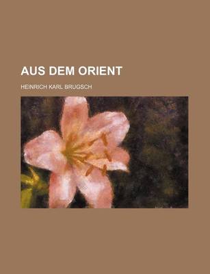 Book cover for Aus Dem Orient