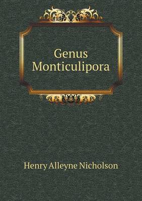 Book cover for Genus Monticulipora