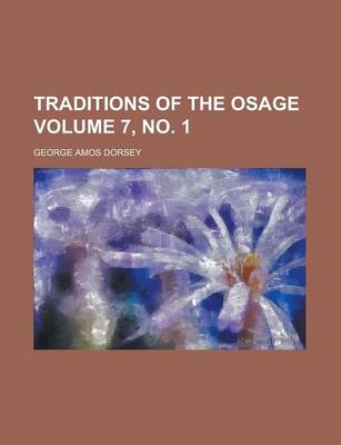 Book cover for Traditions of the Osage Volume 7, No. 1