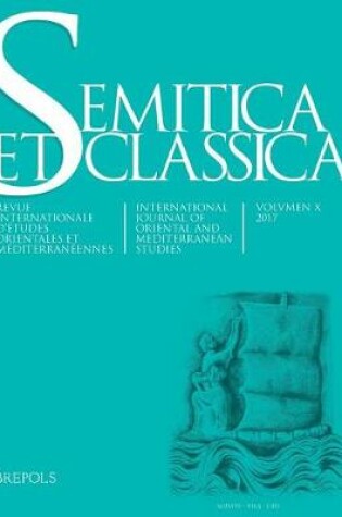 Cover of Semitica Et Classica 10