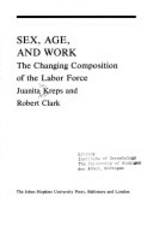 Cover of Sex, Age and Work