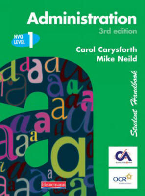 Cover of S/NVQ Administration Level 1 Student Handbook