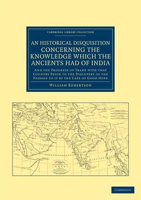 Book cover for An Historical Disquisition Concerning the Knowledge Which the Ancients Had of India