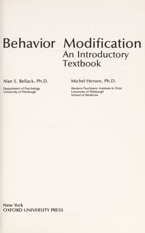 Book cover for Behaviour Modification