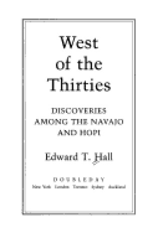 Cover of West of the Thirties