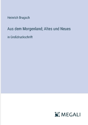 Book cover for Aus dem Morgenland; Altes und Neues