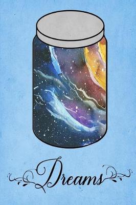 Cover of Dream Journal - Rainbow Watercolor Dream Jar (Light Blue)