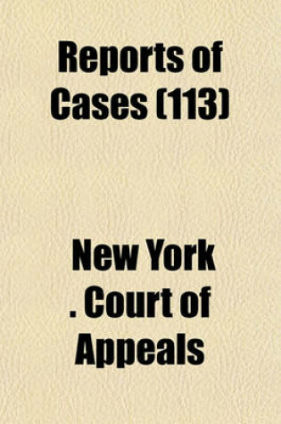 Cover of Reports of Cases (Volume 113)