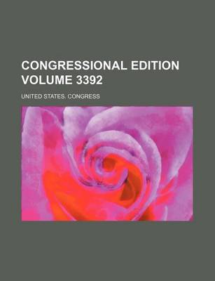 Book cover for Congressional Edition Volume 3392