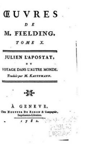 Cover of Oeuvres de M. Fielding - Tome X