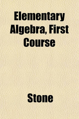 Book cover for Elementary Algebra, First Course