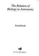 Book cover for Relation of Biology to Astronomy