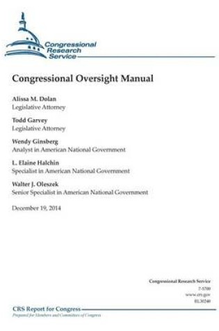 Cover of Congressional Oversight Manual