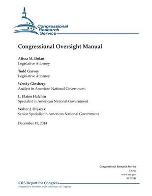 Cover of Congressional Oversight Manual