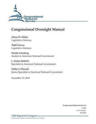 Book cover for Congressional Oversight Manual