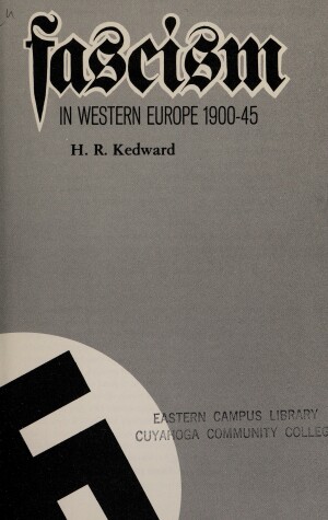 Book cover for Fascism in Western Europe Nineteen Hundred to Nineteen Forty-five