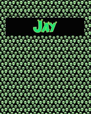 Book cover for 120 Page Handwriting Practice Book with Green Alien Cover Jay