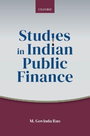 Cover of Studies in Indian Public Finance