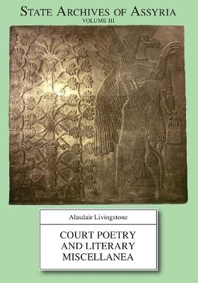 Cover of Court Poetry and Literary Miscellanea