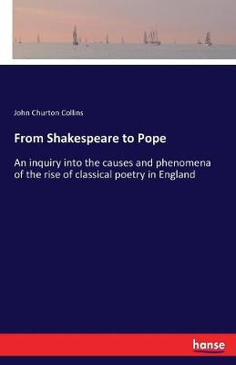 Book cover for From Shakespeare to Pope