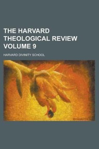 Cover of The Harvard Theological Review Volume 9