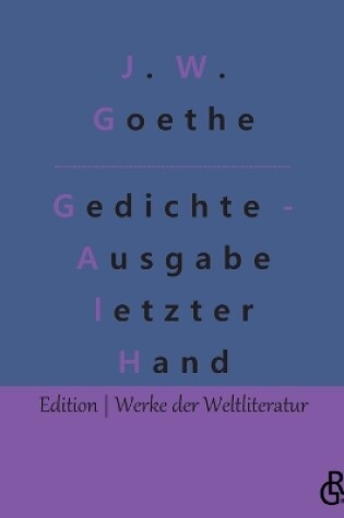Cover of Gedichte - Ausgabe letzter Hand