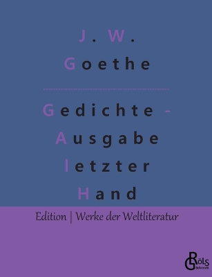 Book cover for Gedichte - Ausgabe letzter Hand