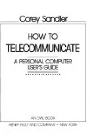 Cover of How to Telecommunicate