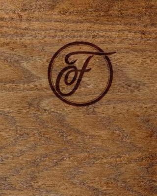 Book cover for Wood Burned Monogram Creative Journal - F