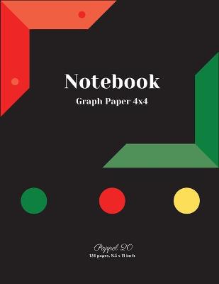 Book cover for Composition Notebook Graph Paper 4x4 -Quad Paper-124 pages- 8.5x11-Inches