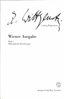Book cover for Philosophische Bemerkungen, 1