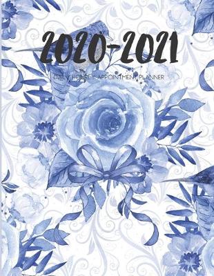 Book cover for Daily Planner 2020-2021 Blue Bird Flowers 15 Months Gratitude Hourly Appointment Calendar