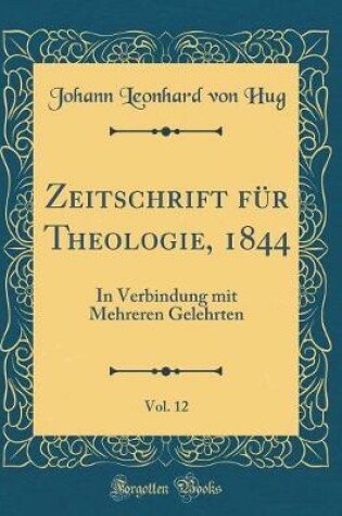 Cover of Zeitschrift Für Theologie, 1844, Vol. 12