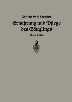 Cover of Ernahrung Und Pflege Des Saglings