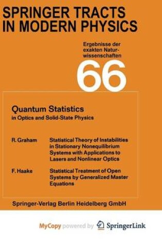 Cover of Springer Tracts in Modern Physics