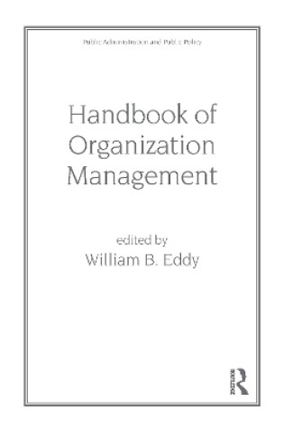 Cover of Handbook of Organization Management