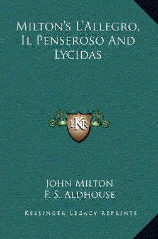 Cover of Milton's L'Allegro, Il Penseroso and Lycidas