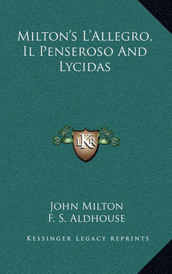 Book cover for Milton's L'Allegro, Il Penseroso and Lycidas