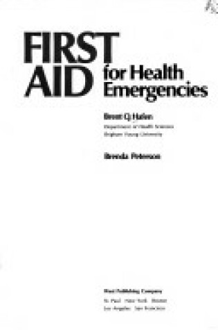 Cover of First Aid for Health Emergencies