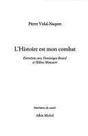 Cover of Histoire Est Mon Combat (L')