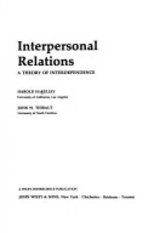 Cover of Interpersonal Relations