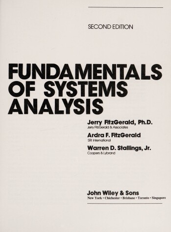 Cover of Fundamentals of Systems Analysis