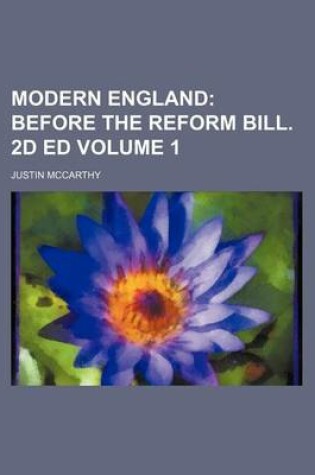 Cover of Modern England Volume 1