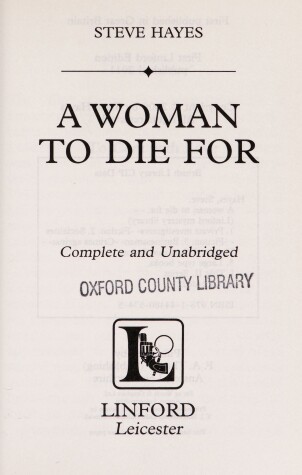 Book cover for A Woman To Die For