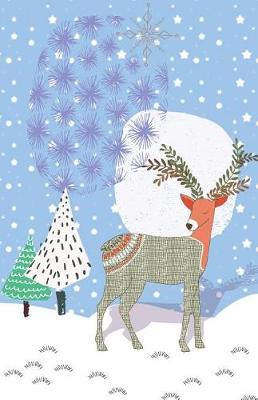 Cover of Journal Notebook Reindeer In Snow Scene