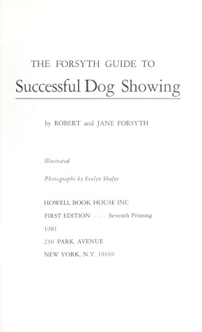 Book cover for The Forsyth Guide to Successful Dog Showing