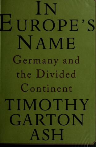 Book cover for In Europe's Name