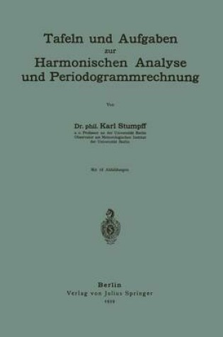 Cover of Tafeln Und Aufgaben Zur Harmonischen Analyse Und Periodogrammrechnung